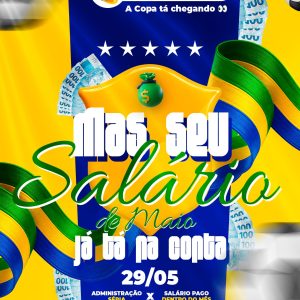 Salário de maio já está na conta dos servidores municipais