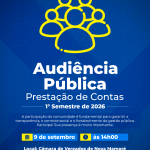 Audiência Pública de Prestação de Contas do 1º Semestre de 2026