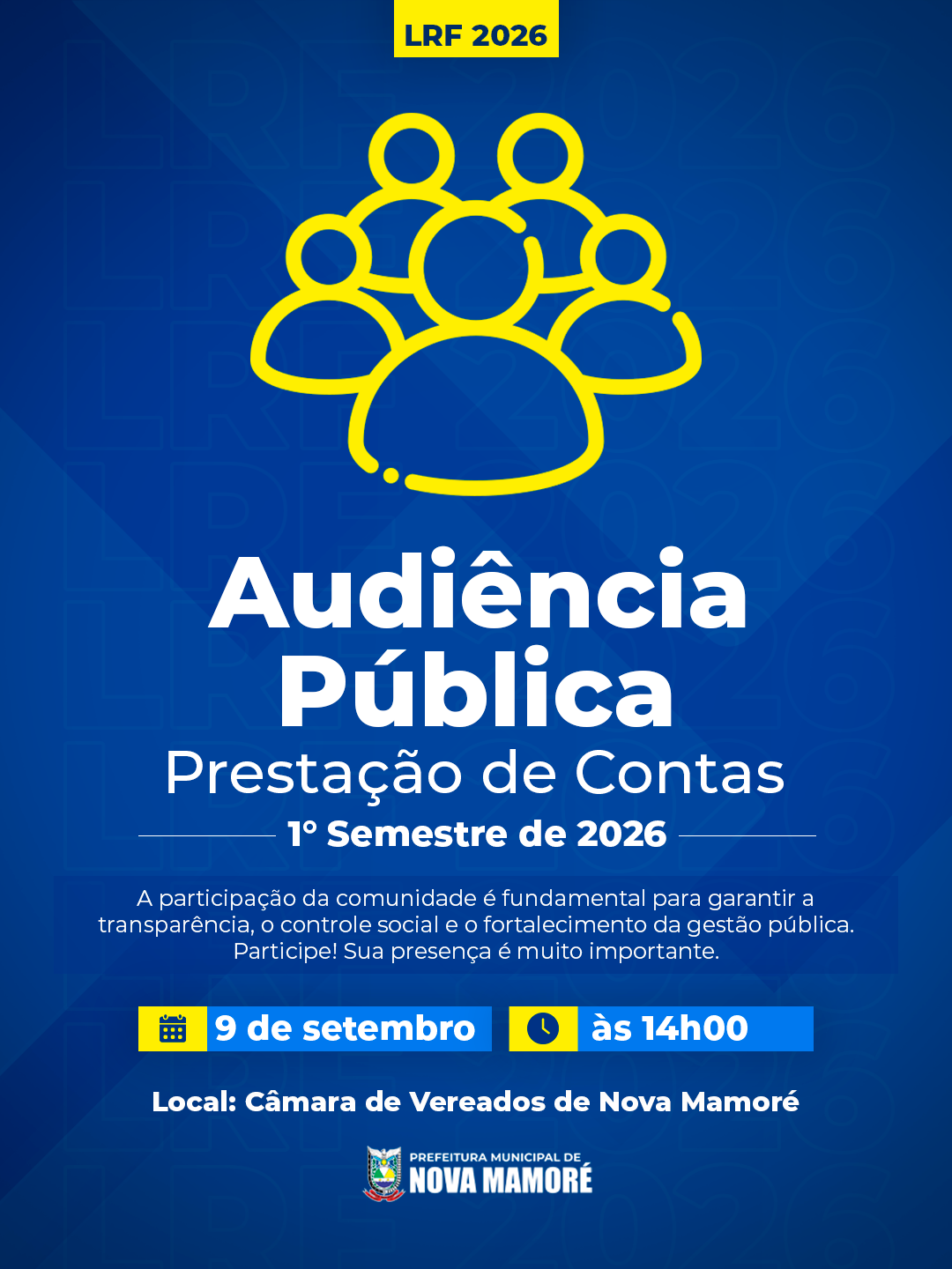 Audiência Pública de Prestação de Contas do 1º Semestre de 2026
